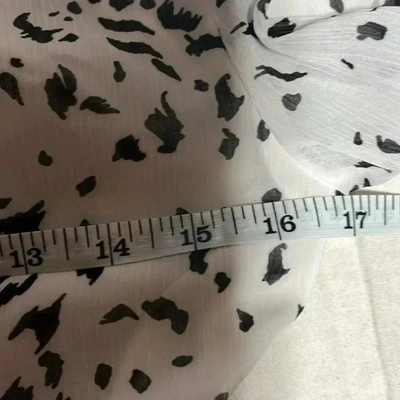 [4]Sam Edelman  Chiffon Ruffled Fleck Print Dress - Picture 9 of 11